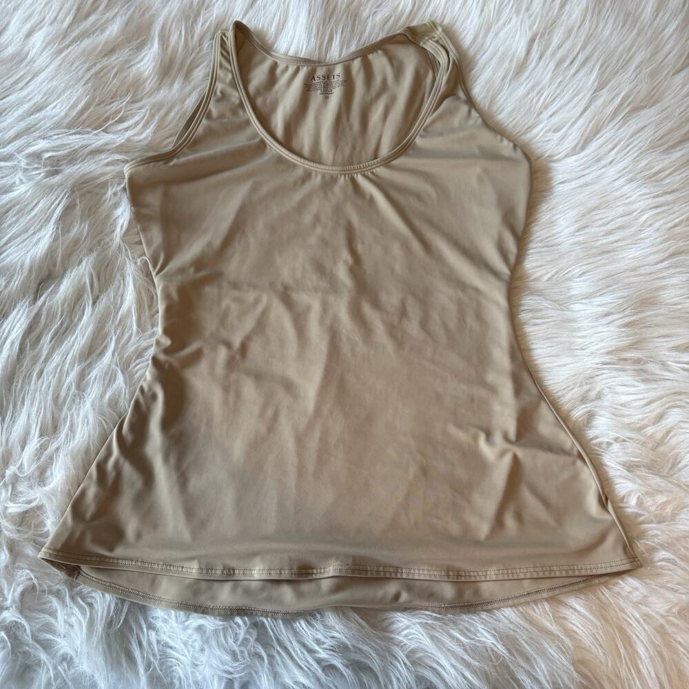 Assets By Spanx Women's Size 2XL Light Contour Shaping Tank Top In Nude Layering
